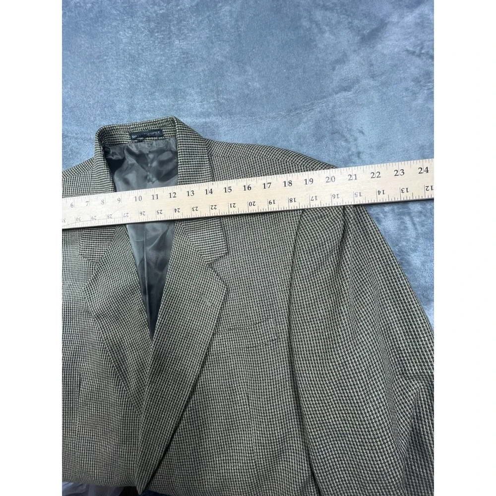 Versini Blazer Mens 46R 100% Silk Sport Coat Gray Micro Check Classic Seersucker